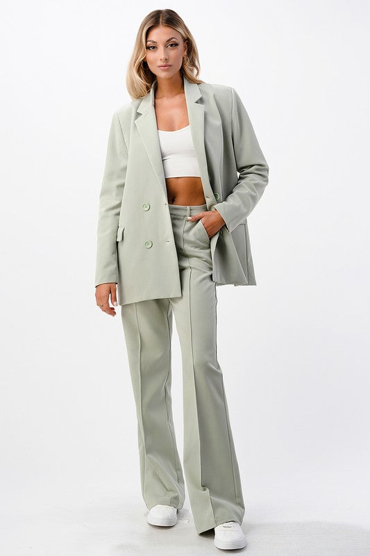 THE CARMEN WIDE LEG PANTS - SAGE